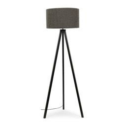 ValueLights Barbro Black Tripod Floor Shade and Bulb