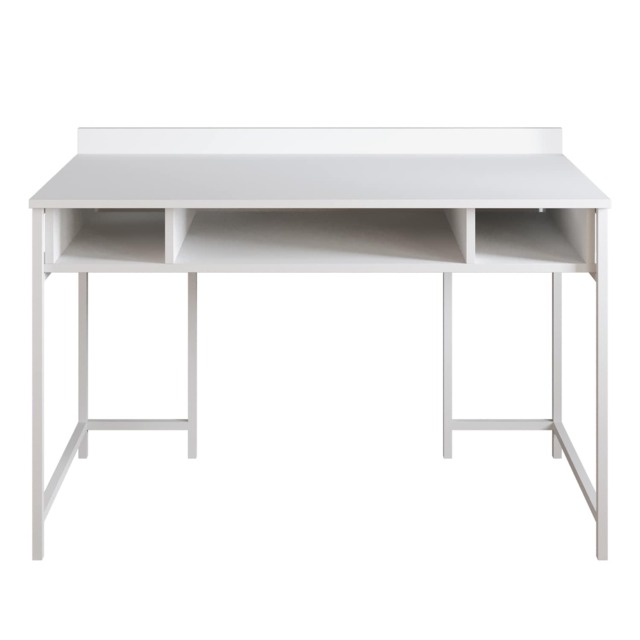 Decorotika Tumata 120 cm Writing Desk with Open Shelves and Metal Frame