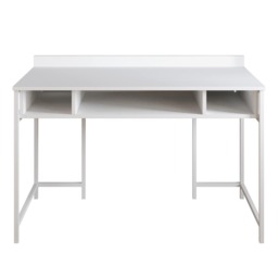 Decorotika Tumata 120 cm Writing Desk with Open Shelves and Metal Frame