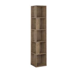 Decortie Piano Bookcase 31x31x159cm Dark Oak Effect