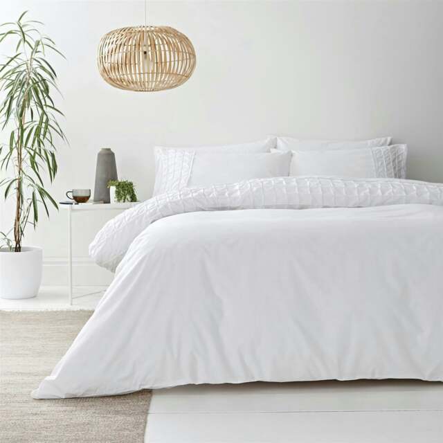 Bianca Origami White Duvet Cover Set White Single