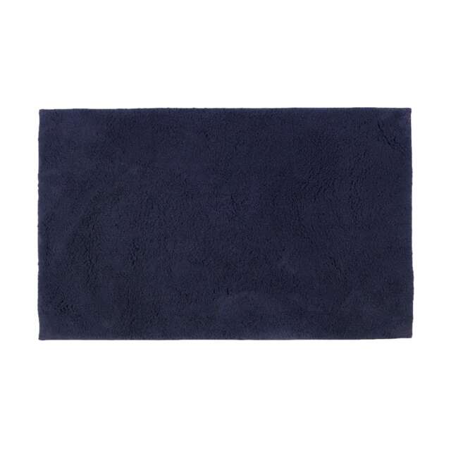 Hotel Luxury Deep Pile Bath Mat - Slip Resistant, Anti-Viral Bathroom Rug Blue Navy