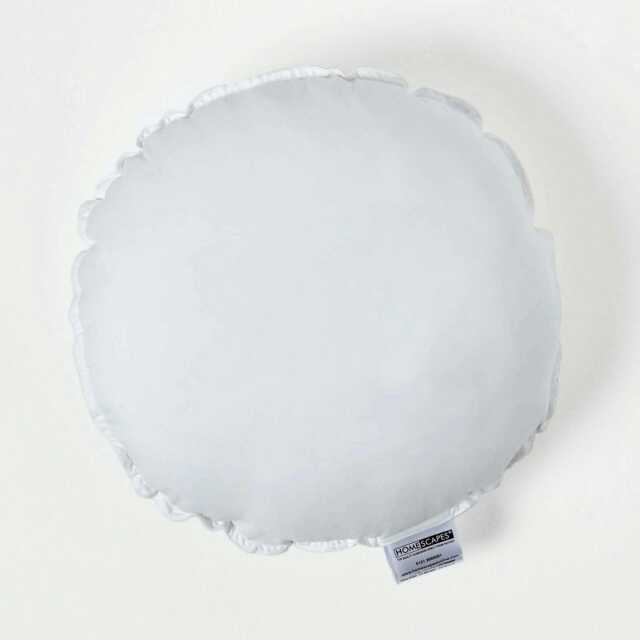 "Homescapes Luxury Super Microfibre Round Circular Shaped Cushion Pad Insert Inner 40 cm (16 inches) White Approx. 40 cm (16"") diameter"