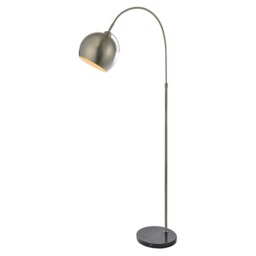 BHS Benson Curved Floor Lamp Silver Silver 1