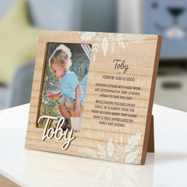 History & Heraldry Pre-Personalised Kids Wooden Picture Frame - Toby