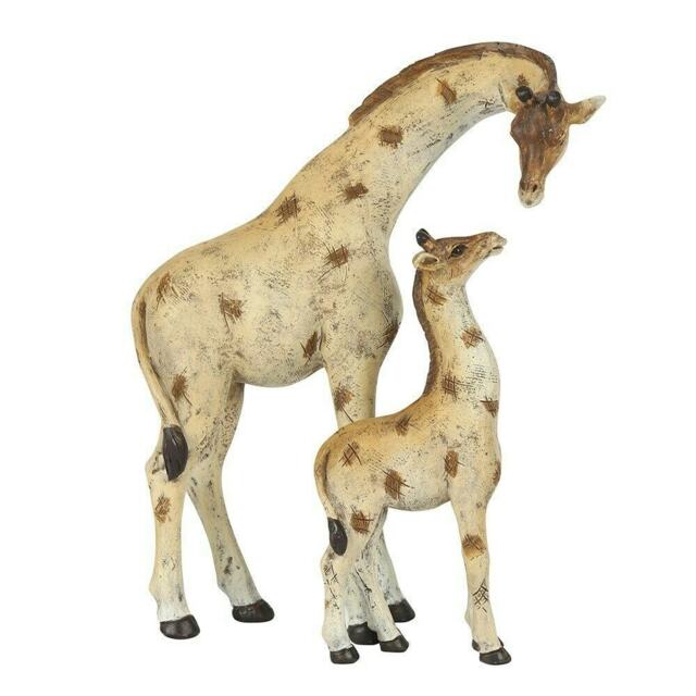 Something Different Stand Tall Giraffe Mother And Baby Ornament - Cream/Brown - One Size