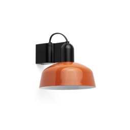 Tatawin Dome Wall Lamp Black, Gloss Reddish Orange 1x E27