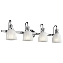 Cora 4 Light Bathroom Wall Light Polished Chrome IP44, G9