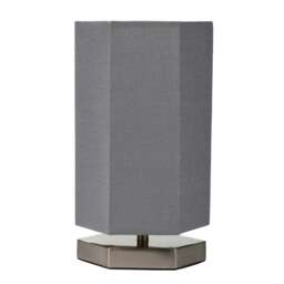 BHS Glow Kid's LED Hexagon Table Lamp, Grey