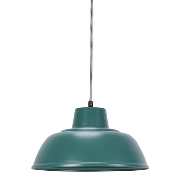 ValueLights Morris Teal Metal Drop Hanging Pendant Ceiling Light and Bulb