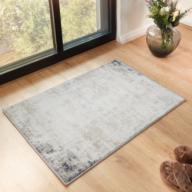LIVABLISS Roma-Abstract Gray Modern Marble Rug 60 x 90 cm Grey Blue Brown
