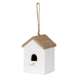 Hill Interiors Hanging Wild Bird House Brown Brown/White 1