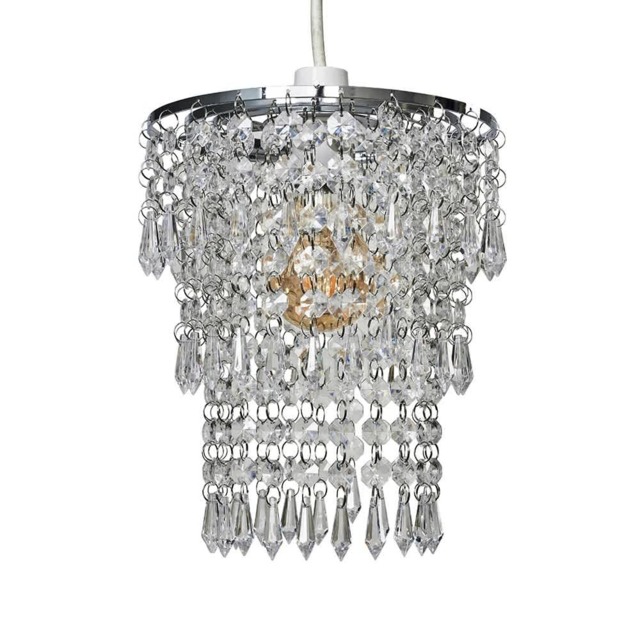 ValueLights Acrylic Droplets Silver Ceiling Pendant Shade Silver