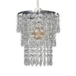 ValueLights Acrylic Droplets Silver Ceiling Pendant Shade Silver