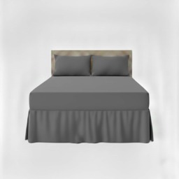 Fitted Valance Bed Sheet Polycotton Mattress Cover And Frill Easy Care Grey King