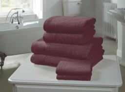 Chatsworth 600gsm Pure Cotton Towels Soft & Absorbent Purple Damson Face cloth 1