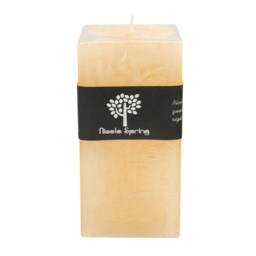 Nicola Spring Square Vanilla Pillar Candle - 90 Hours - Cream - Long-Lasting Vanilla Candle Home Fragrance Aromatherapy