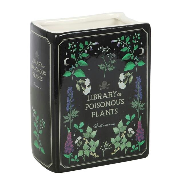 Something Different Poisonous Plants Book Vase - Black - One Size