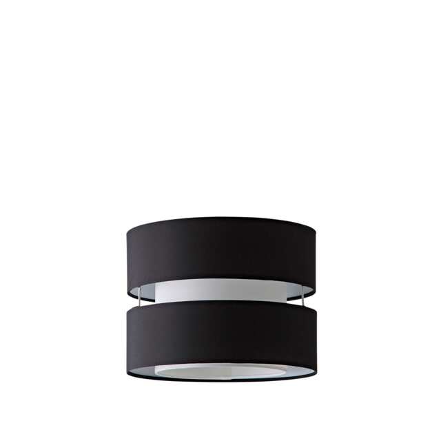ValueLights Sophia Small Black 2 Tier Ceiling Shade Black