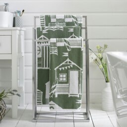 Kings Parade 100% Cotton Towels – Supersoft 550 GSM, Yarn-Dyed, Coastal-Inspired Jacquard Design Green Olive Bath sheet