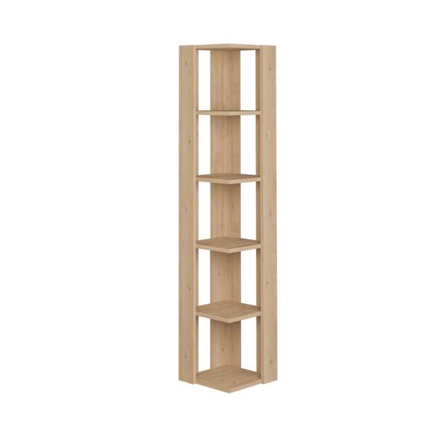 Decortie Nati Corner Bookcase 34x34x161cm Oak