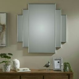 Charleston Silver Overmantle Mirror Silver H 90cm x L 90cm 1