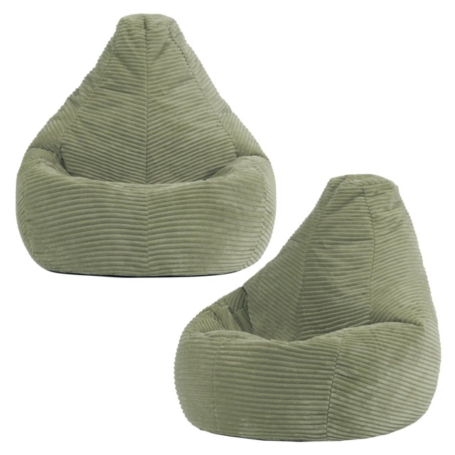 Dalton Kids Beanbag Corduroy Sage Green Set of 2 Green Green M 2