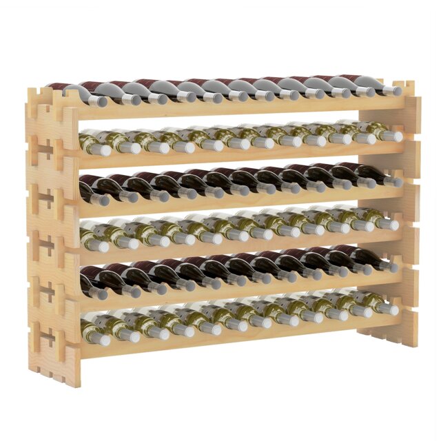 COSTWAY 72 Bottles Wine Rack 6-Tier Stackable Wine Storage Stand