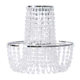 ValueLights Tegan Silver Jewel Acrylic Droplet Ceiling Shade and Bulb