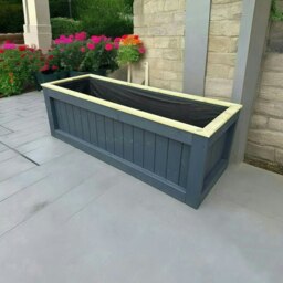 Kent Garden Planter (Painted Planter - Choice of Colours Available) - Pressure Treated Wood - L60 x W60 x H60 cm Multi