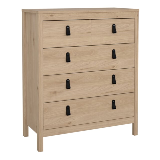 Barcelona Chest 5 Drawers in Jackson Hickory Oak