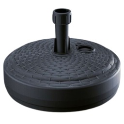 Round Umbrella Rattan Parasol Base Black 1
