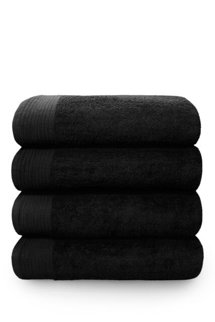 Chatsworth 600gsm Pure Cotton Towels Soft & Absorbent Black Black 1