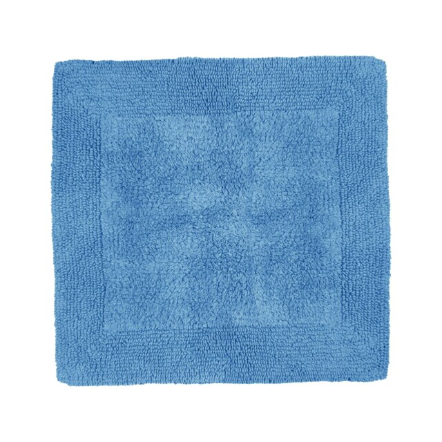 Heavyweight Reversible Square Bath Mat Blue Cornish Blue