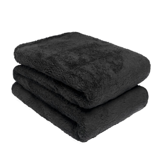 OHS Teddy Fleece Throw Blanket, 200x240cm - Black