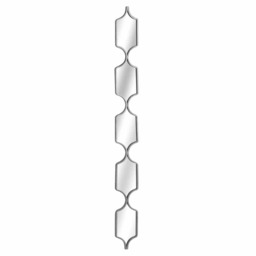 Square Decorative Hanging Collage Mirror - Metal - Glass - L2 x W14 x H145 cm - Silver Silver