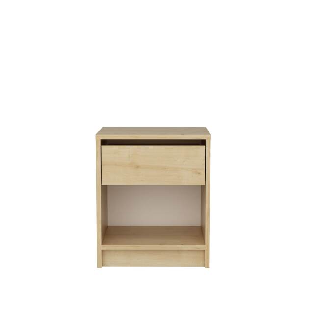 Decorotika Sheridan Nightstand with Drawer and Open Shelf - 44,4 cm W x 52.5 cm H x 31,7 cm D