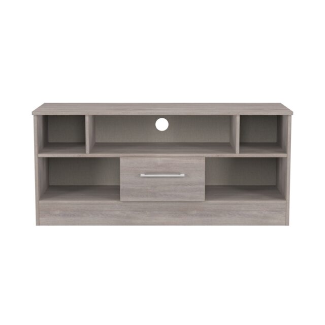 Gloucester 1 Drawer TV & Media Unit in Grey Oak (Ready Assembled) Grey Grey Oak