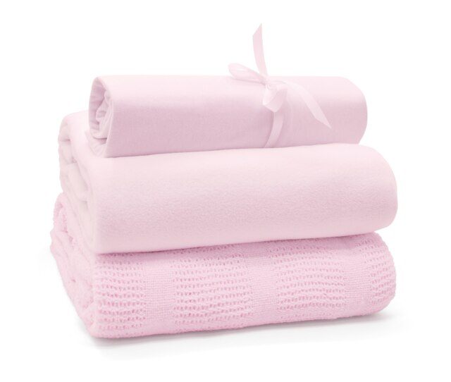3pc Cot Starter Set Pink