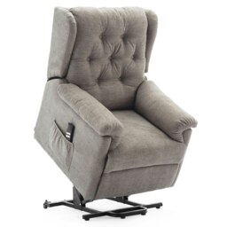 Barnsley Fabric Electric Dual Motor Rise Recliner Mobility Armchair (Brown)