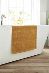 Romeo Absorbent 1500gsm Bath Mat - Soft Bathroom 50x80cm Mat Orange Sand 50 x 80cm
