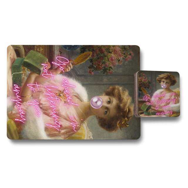 Placemat Coaster Set Of 12 11 By 8 Placemats And 3.7 Inch Coasters Wood Bottom