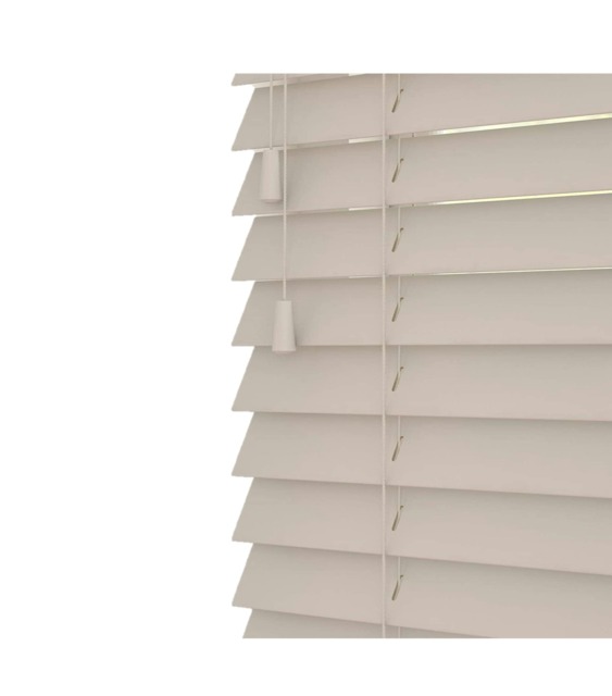 135cm Heather Oak Wooden Venetian Blinds With Strings (130cm drop) Brown Brown
