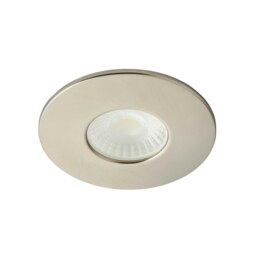 BHS Nate LED Fixed Fire Rated IP65 Recessed Spotlight Silver Satin Nickel 1