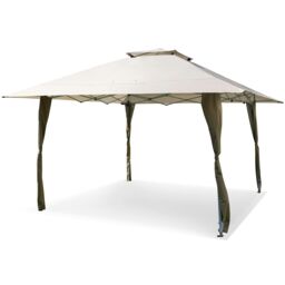 COSTWAY 395 x 395 cm Canopy Tent Outdoor Pop up Gazebo Beige