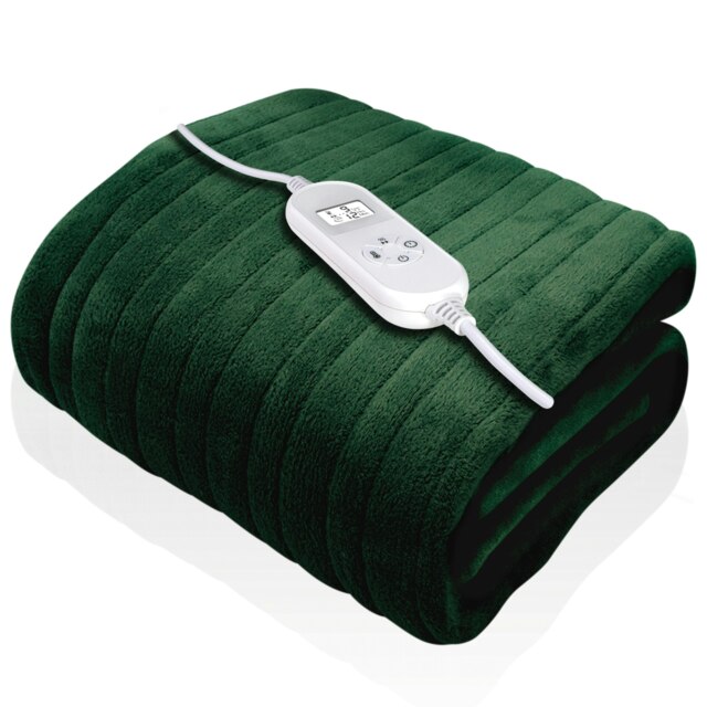 Dreamcatcher Electric Heated Fleece Blanket Throw 160x120cm - Green Green Green 1