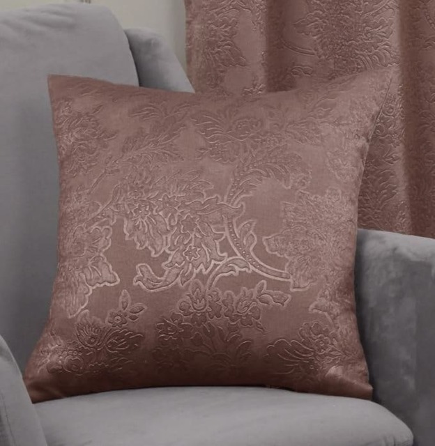 Royal Damask Cushion Cover 43cm x 43cm Blush Pink Pink Pink Pink