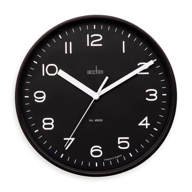 Acctim Runwell Small Wall Clock Quartz Slimline Case 20cm