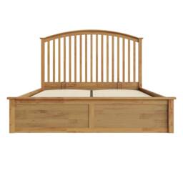 Madrid Wooden Ottoman Storage Bed King Oak Cream Oak