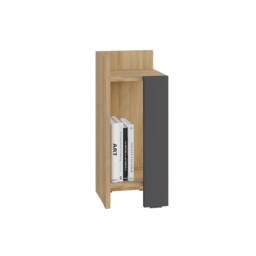 Decortie Elos Bedside Table 27x27x60cm Oak Anthracite Grey